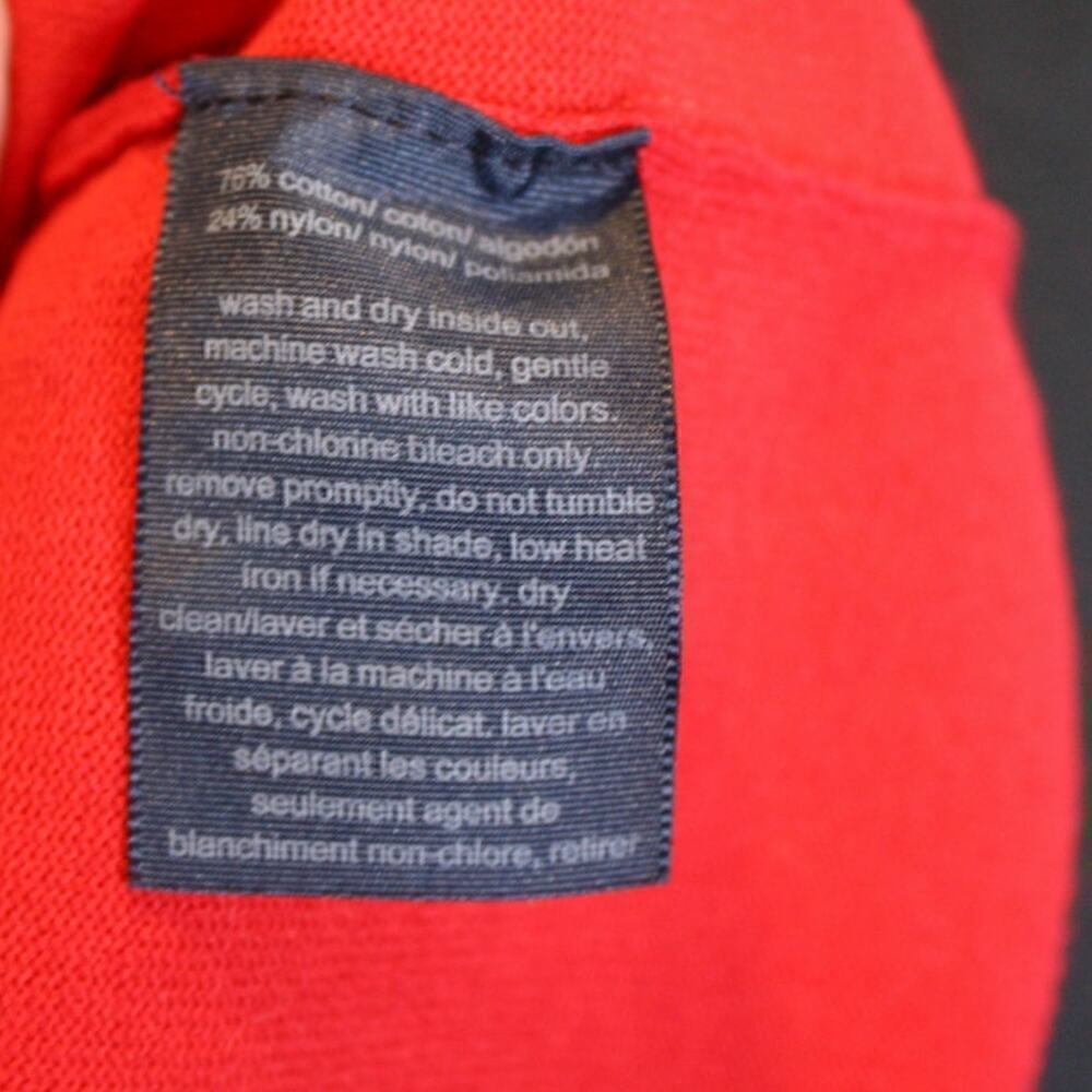 Tommy Hilfiger Turtleneck Sweater Embroidered Signature Red Size SP - Picture 6 of 6